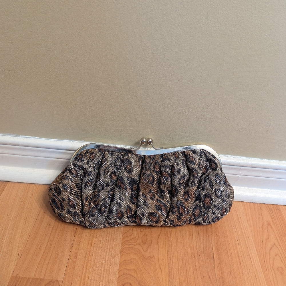 Leopard Print Clutch Purse